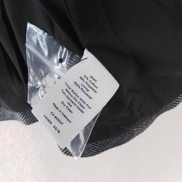 Talbots Aberdeen Blazer Womens Sz 10 Black Tweed Career Jacket Cotton‎ Blend - Picture 4 of 15